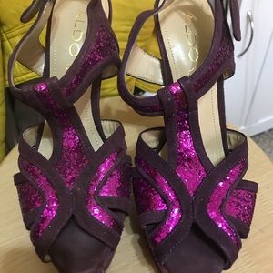 Purple on Purple ALDO Shimmer Heel